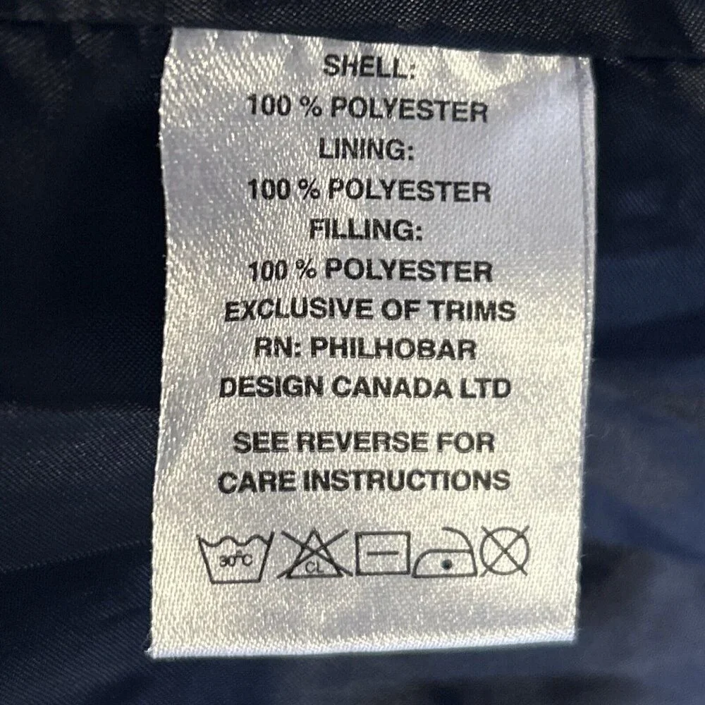 Cambridge Navy Blue Quilted Vest Sz Large Zip‎ Front Lightweight Layering Jacket